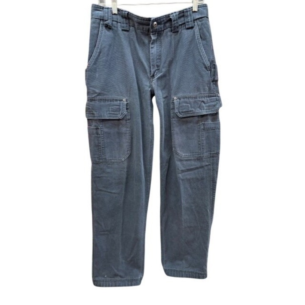 Duluth Trading Co Mens Cargo Pants 33x34 Cotton Canvas Workwear Utility